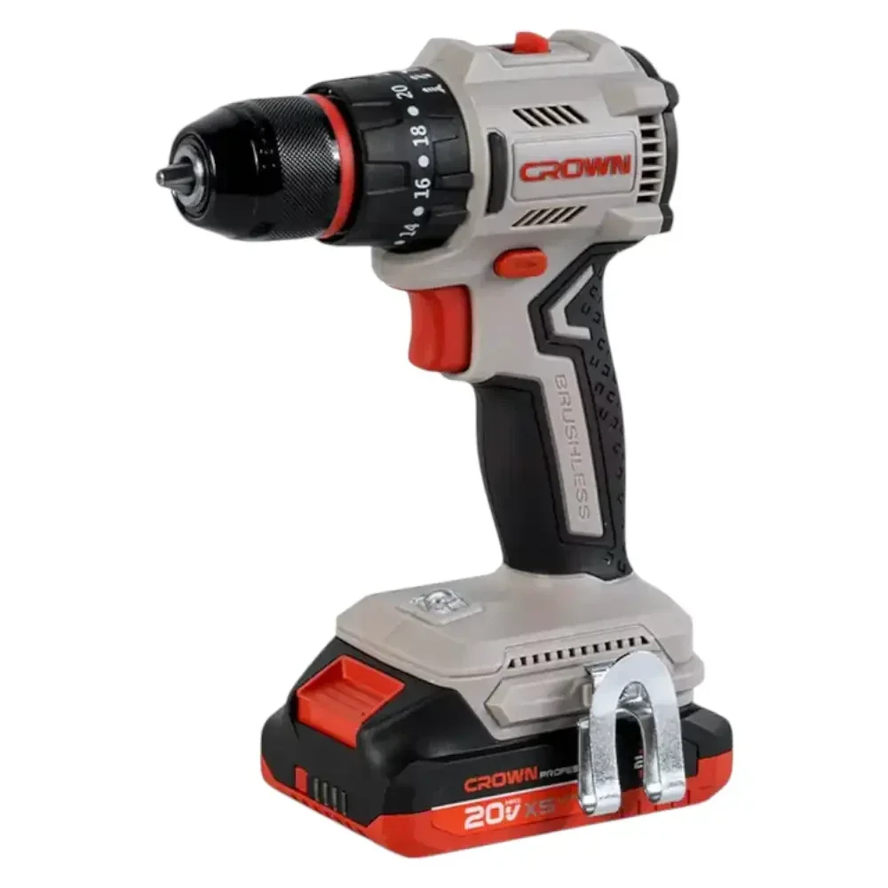 20v 2amp دريل شحن كراون مع بطاريتين و شاحن