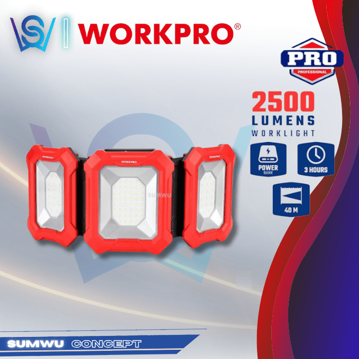 كشاف عمل ثلاثي طوي شحن ورك برو