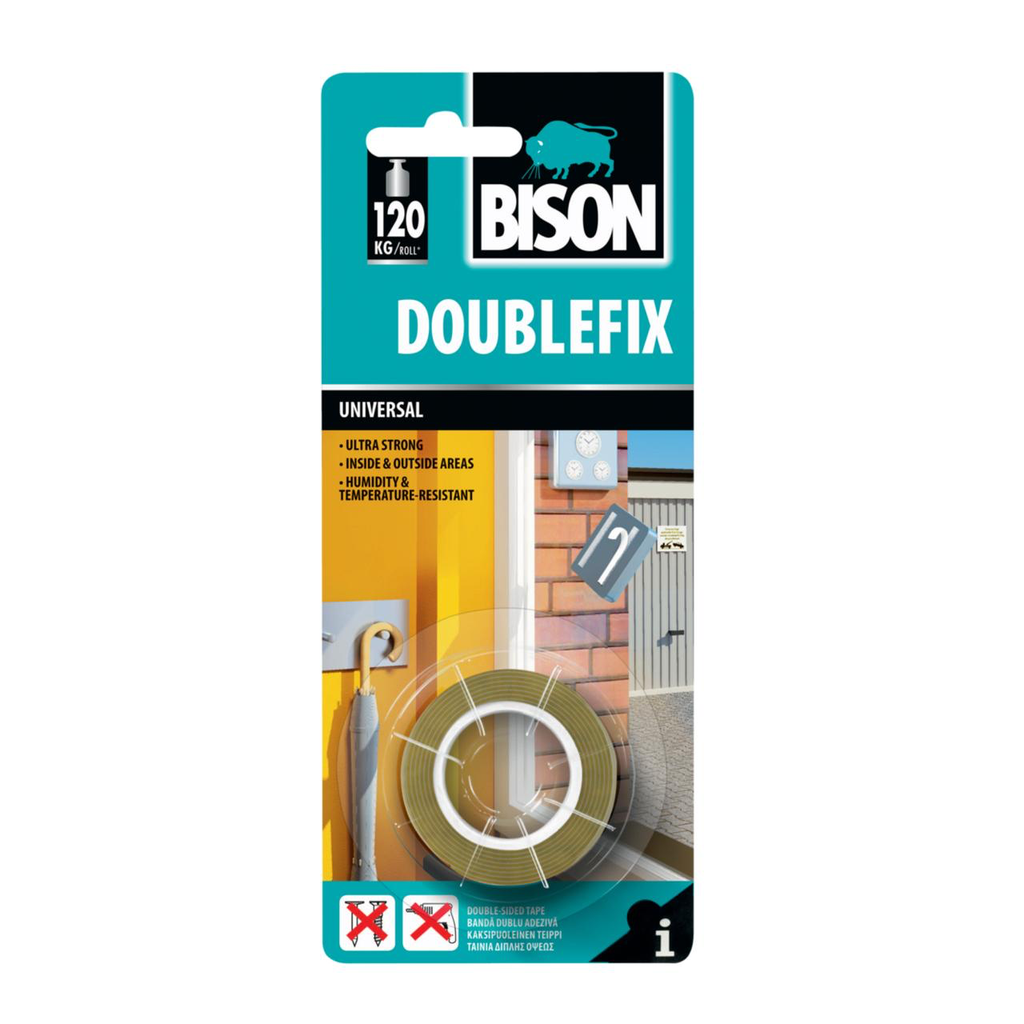 لاصق دبل فيس ١.٥م bison all-purpose tape 120kg